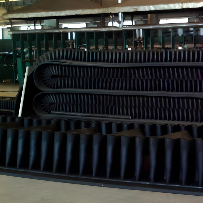 Corrugated sidewall conveyor belt packaging for export